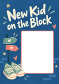 Load image into Gallery viewer, New Kid on the Block Photo Upload New Baby Card for Sister
