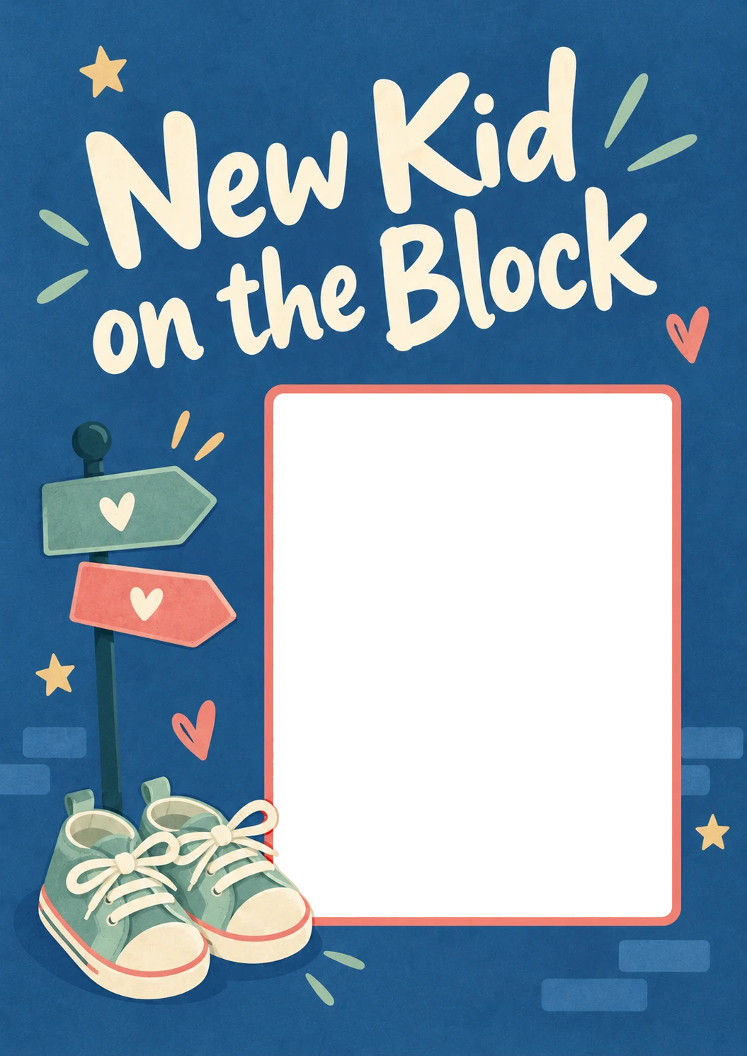 New Kid on the Block Photo Upload New Baby Card for Sister