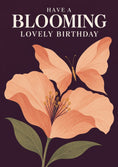Load image into Gallery viewer, Peach Lily and Butterfly Blooming Lovely Birthday Card for Her
