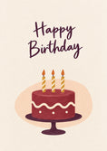 Load image into Gallery viewer, Red Velvet Cake Three Candles Sister In Law Birthday Card for Her
