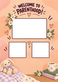 Load image into Gallery viewer, Welcome to Parenthood Floral Photo Upload New Baby Card for Sister

