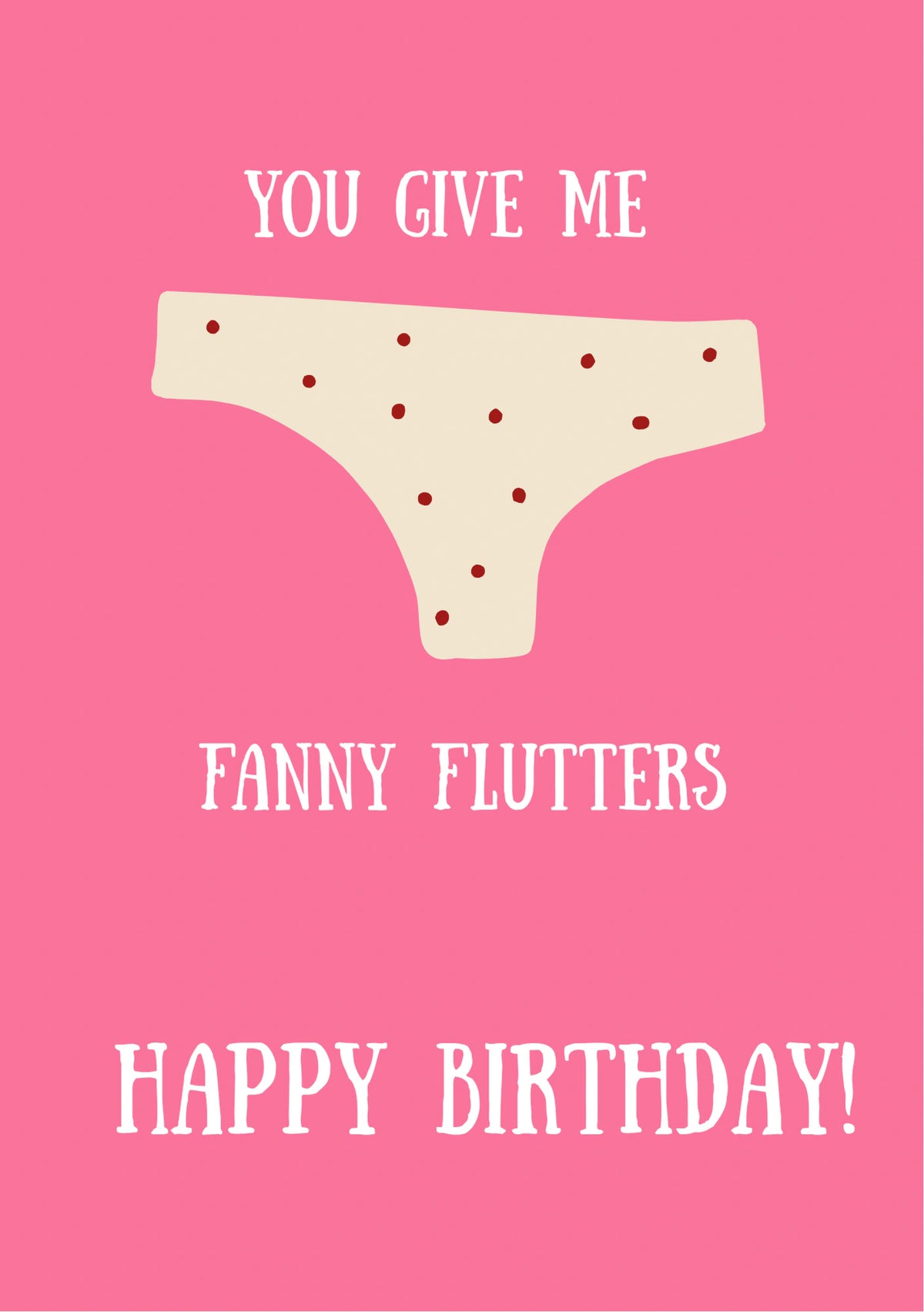 Funny Fanny Flutters Knickers 30th Birthday Card for Her