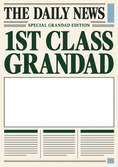 Load image into Gallery viewer, Funny 1st Class Grandad Newspaper Spoof Photo Upload Birthday Card for Him
