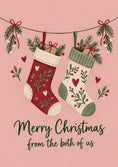 Load image into Gallery viewer, Heartfelt Hanging Stockings Christmas Card for Mum
