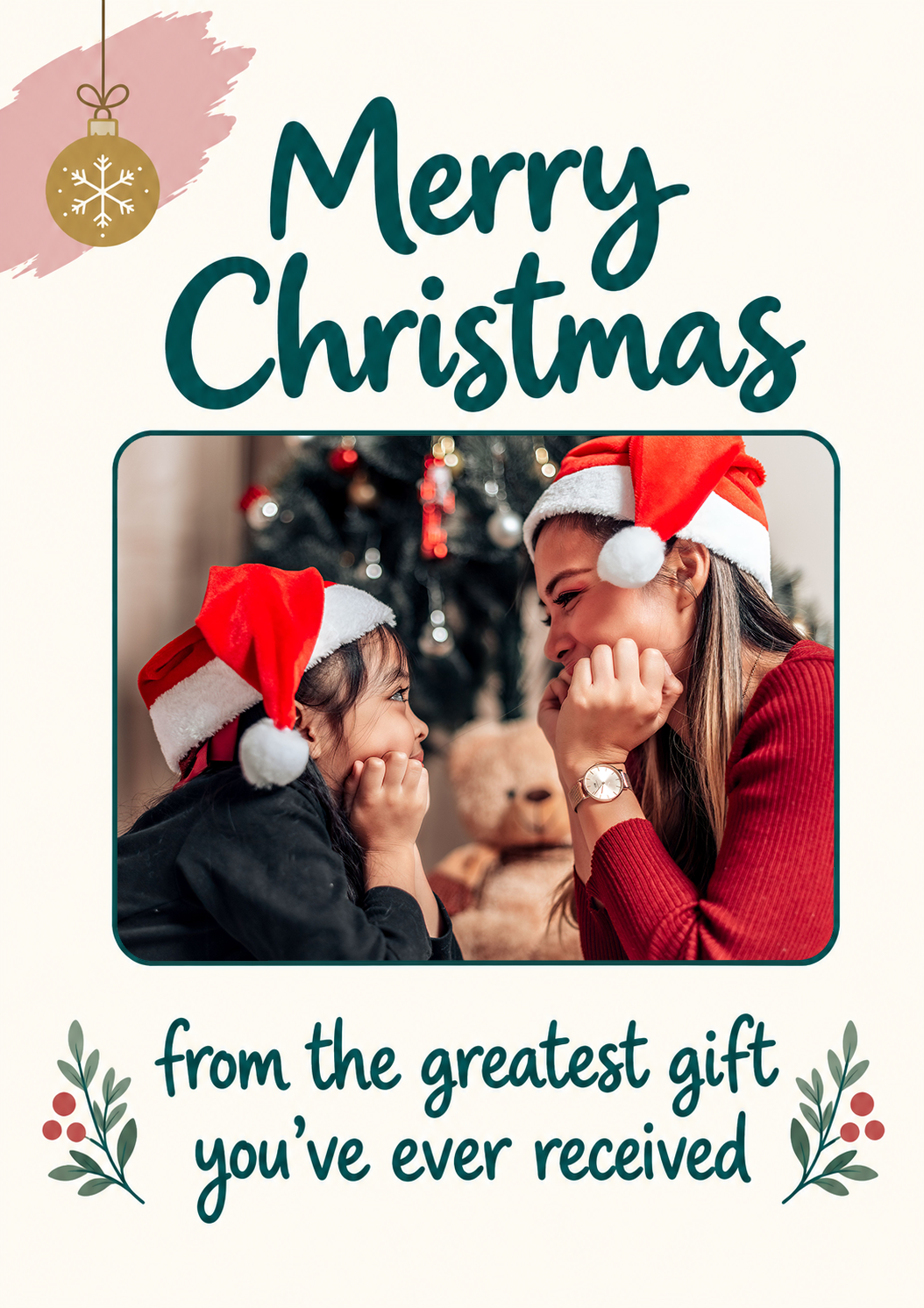 Funny Greatest Gift You've Ever Received Photo Upload Christmas Card for Parents
