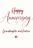 Load image into Gallery viewer, Elegant Script Happy Anniversary Card for Granddaughter
