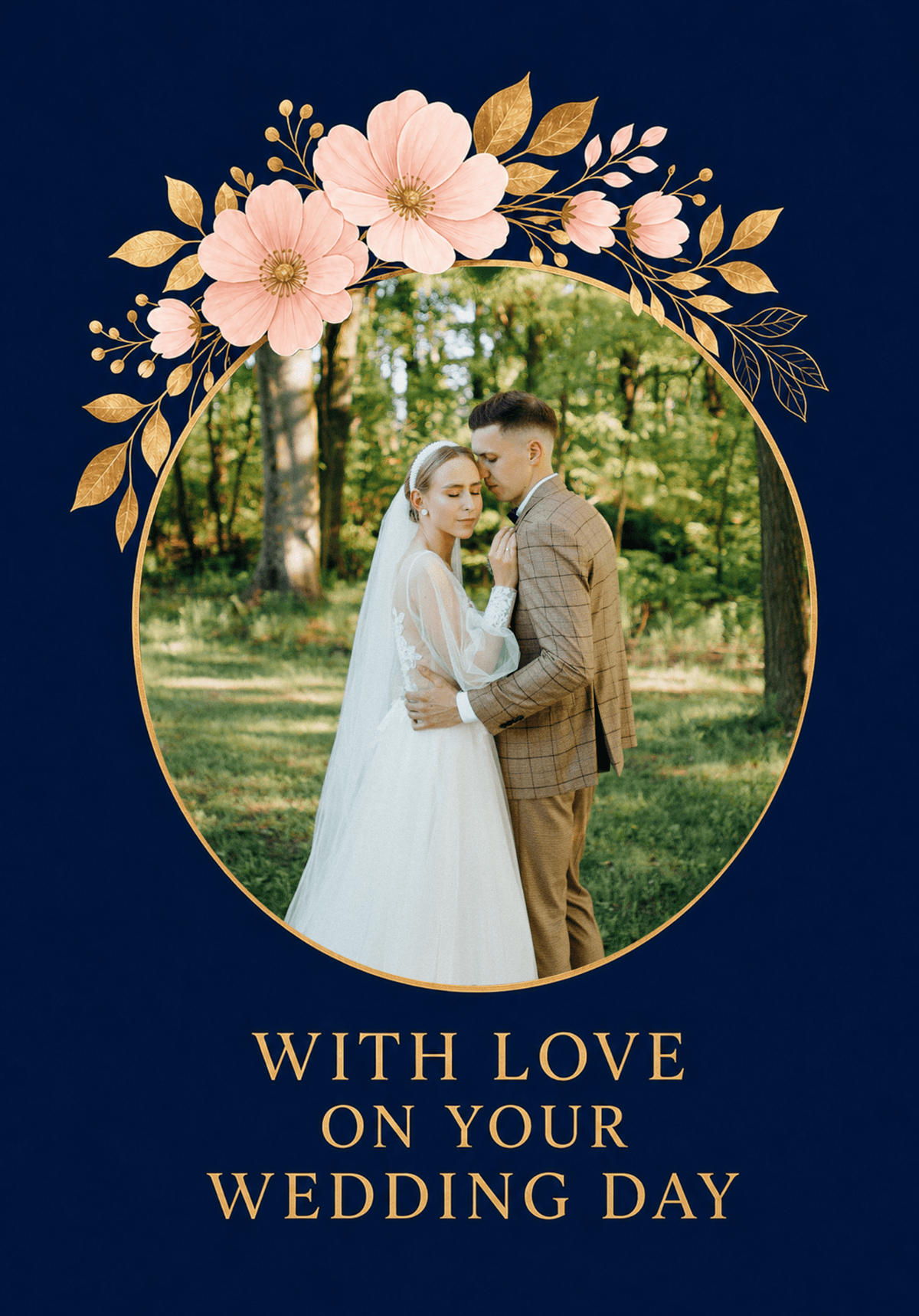 With Love on Your Wedding Day Photo Upload Wedding Card