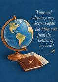 Load image into Gallery viewer, Globe and Aeroplane Long Distance 60th Birthday Card
