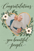 Load image into Gallery viewer, Congratulations You Beautiful People Photo Upload Wedding Card
