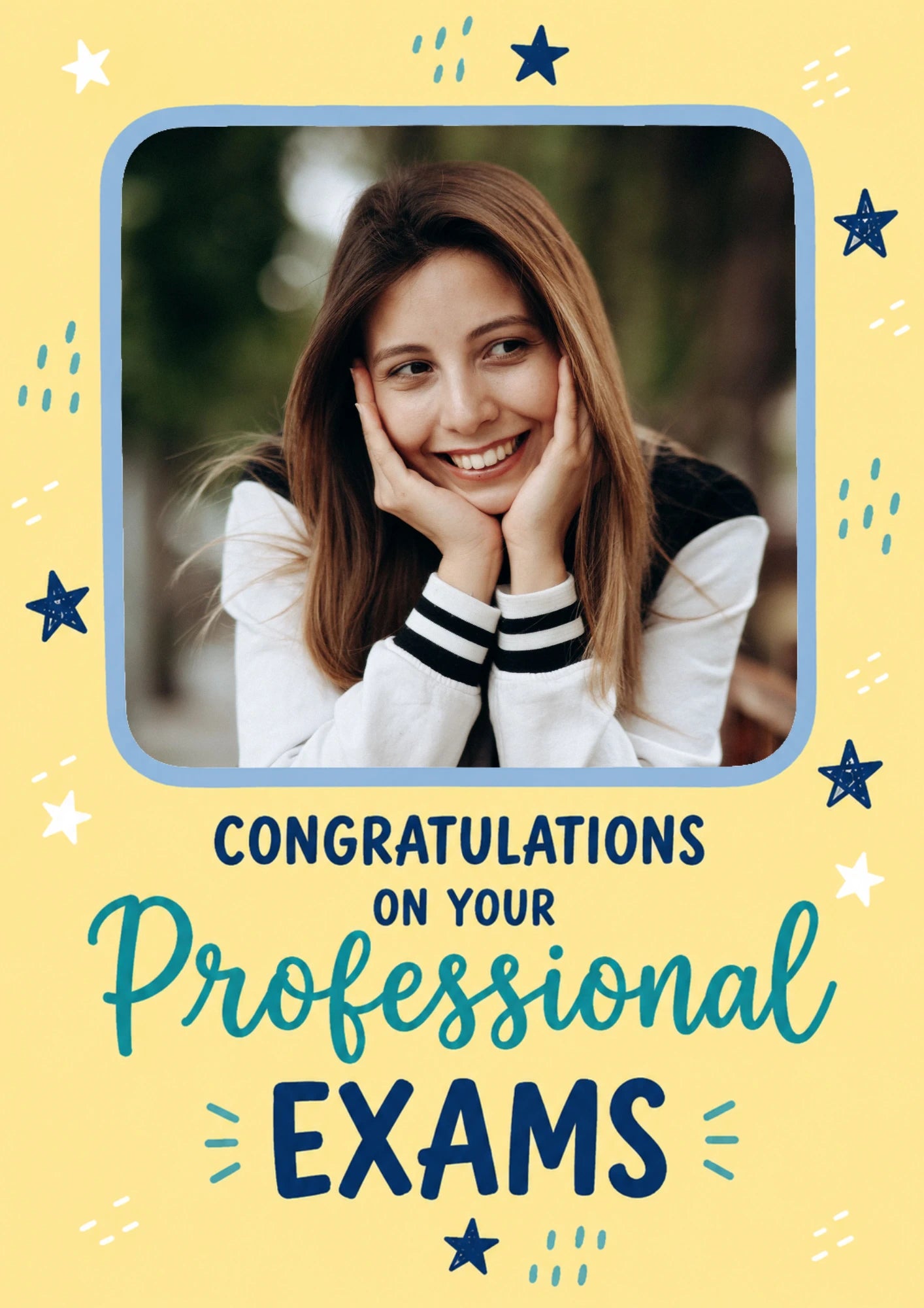 Stars Congratulations on Your Exams Photo Upload Congratulations Card