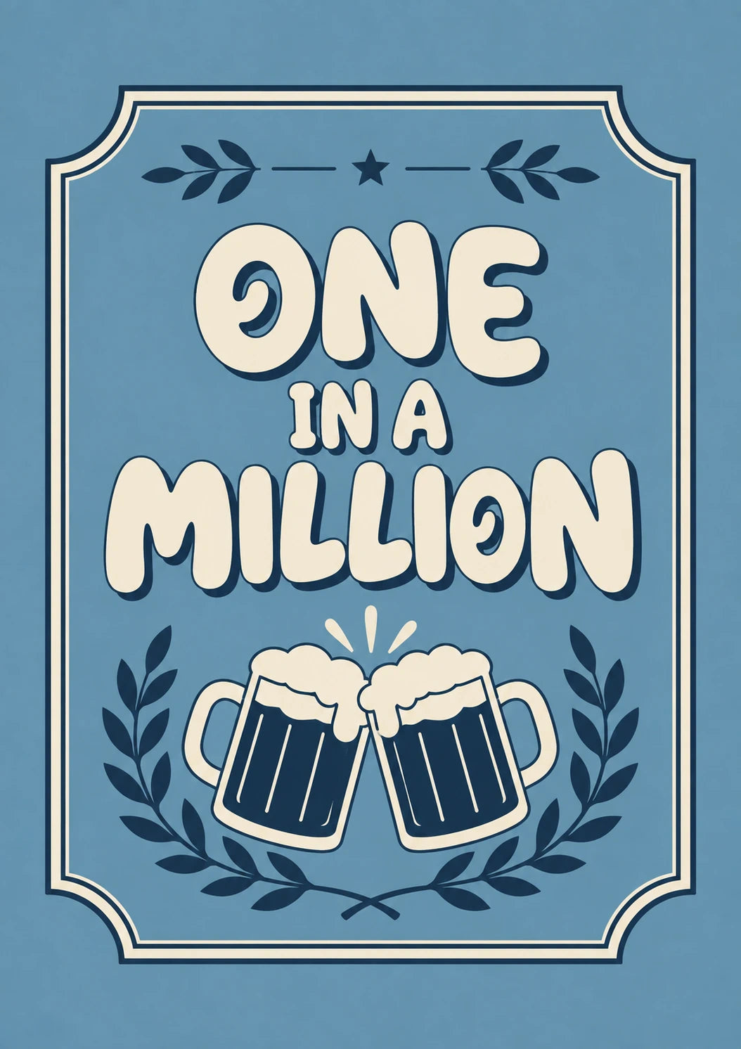 One in a Million Beer Cheers 20th Birthday Card for Him