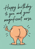 Load image into Gallery viewer, Funny Magnificent Arse Thumbs Up 30th Birthday Card
