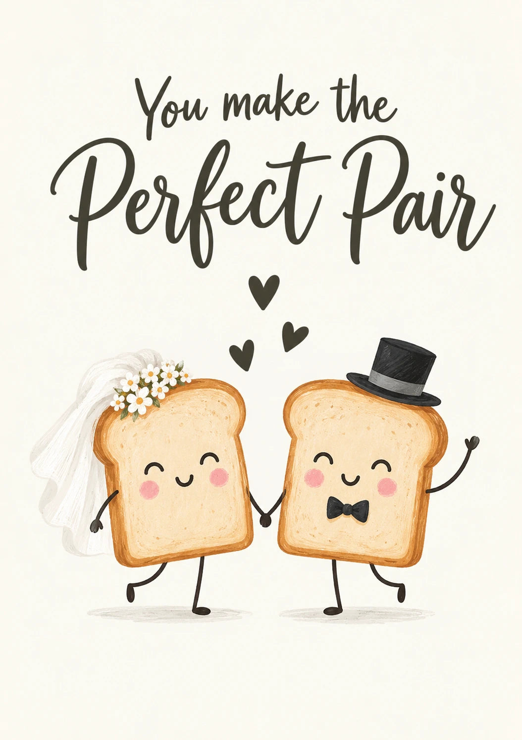 Funny Bride and Groom Toast Wedding Card
