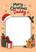 Load image into Gallery viewer, Festive Gingerbread From the Heart Photo Upload Christmas Card for Daddy
