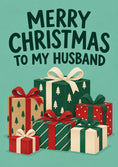 Load image into Gallery viewer, Festive Gift Stack Merry Christmas Card for Him
