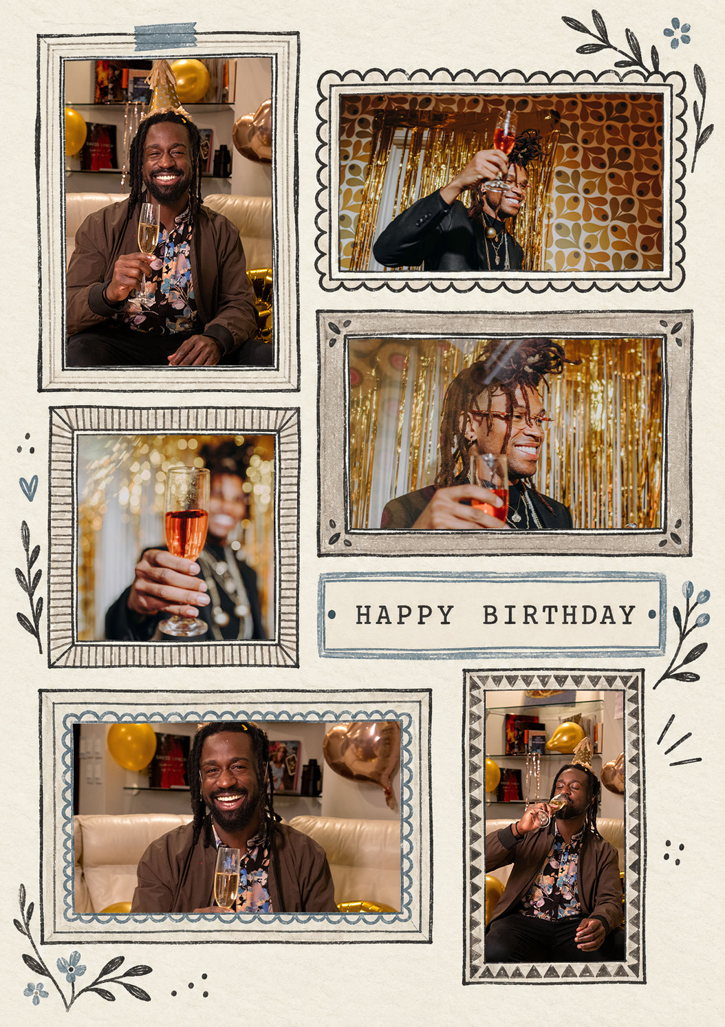Scrapbook Frames Multiple Photo Upload Birthday Card