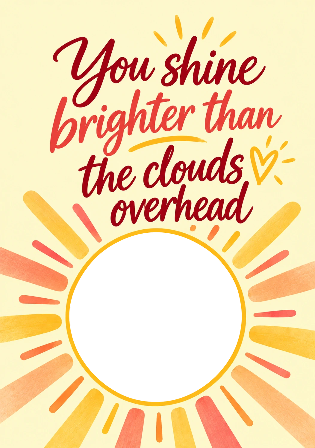 You Shine Brighter Than the Clouds Photo Upload Get Well Soon Card for Dad