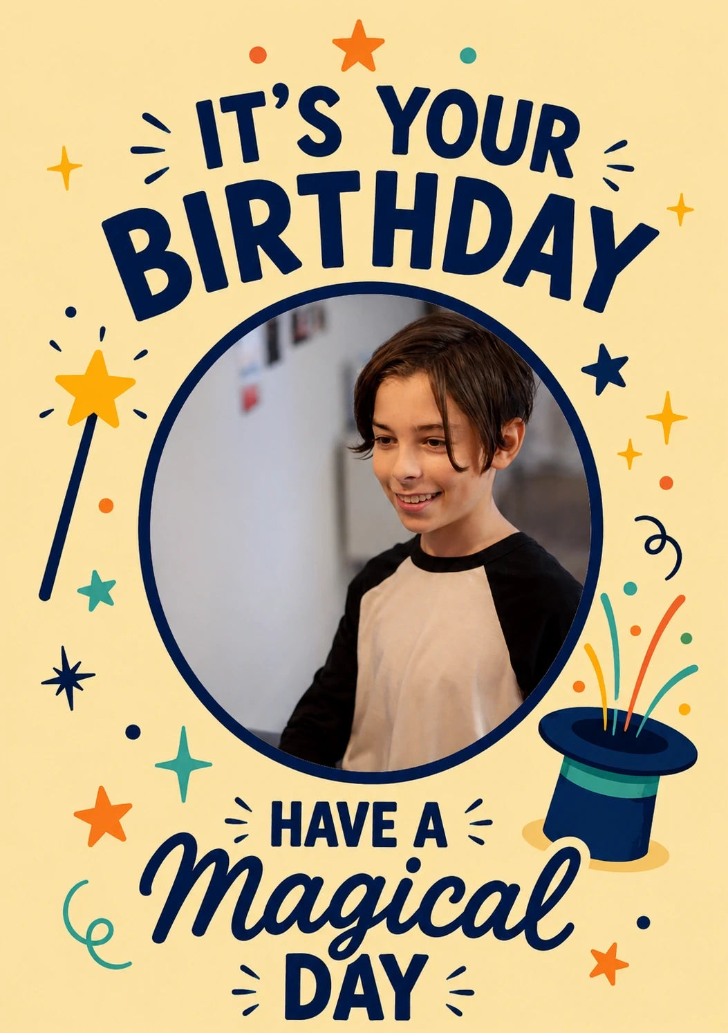 Birthdays - Personalised Card — with punch holes