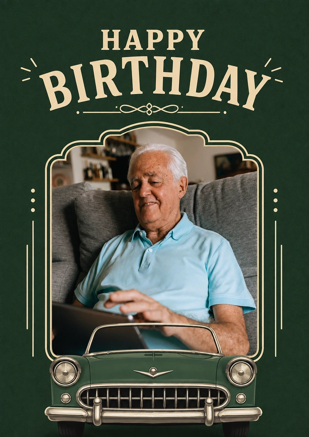 Birthdays - Personalised Card — with punch holes