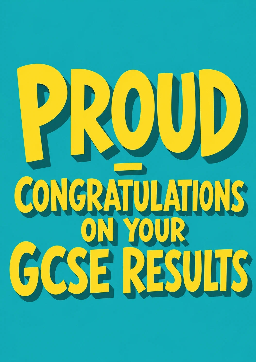 Gcses - Personalised Card — with punch holes