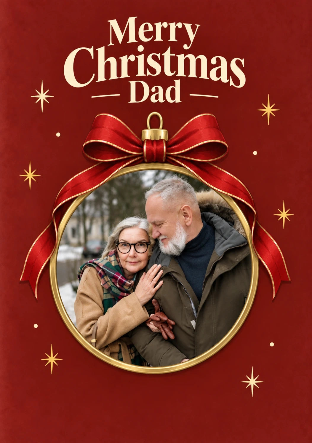 Christmas - Personalised Card — with punch holes