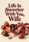 Load image into Gallery viewer, Chocolate Box Strawberries Valentine's Day Card for Wife
