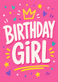 Load image into Gallery viewer, Pink Crown Birthday Girl 9th Birthday Card for Her
