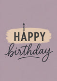 Load image into Gallery viewer, Mauve Brushstroke Candle 60th Birthday Card for Her

