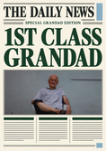 Load image into Gallery viewer, Funny 1st Class Grandad Newspaper Spoof Photo Upload Birthday Card for Him
