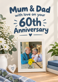 Load image into Gallery viewer, Mum and Dad 60th Anniversary Photo Upload Card
