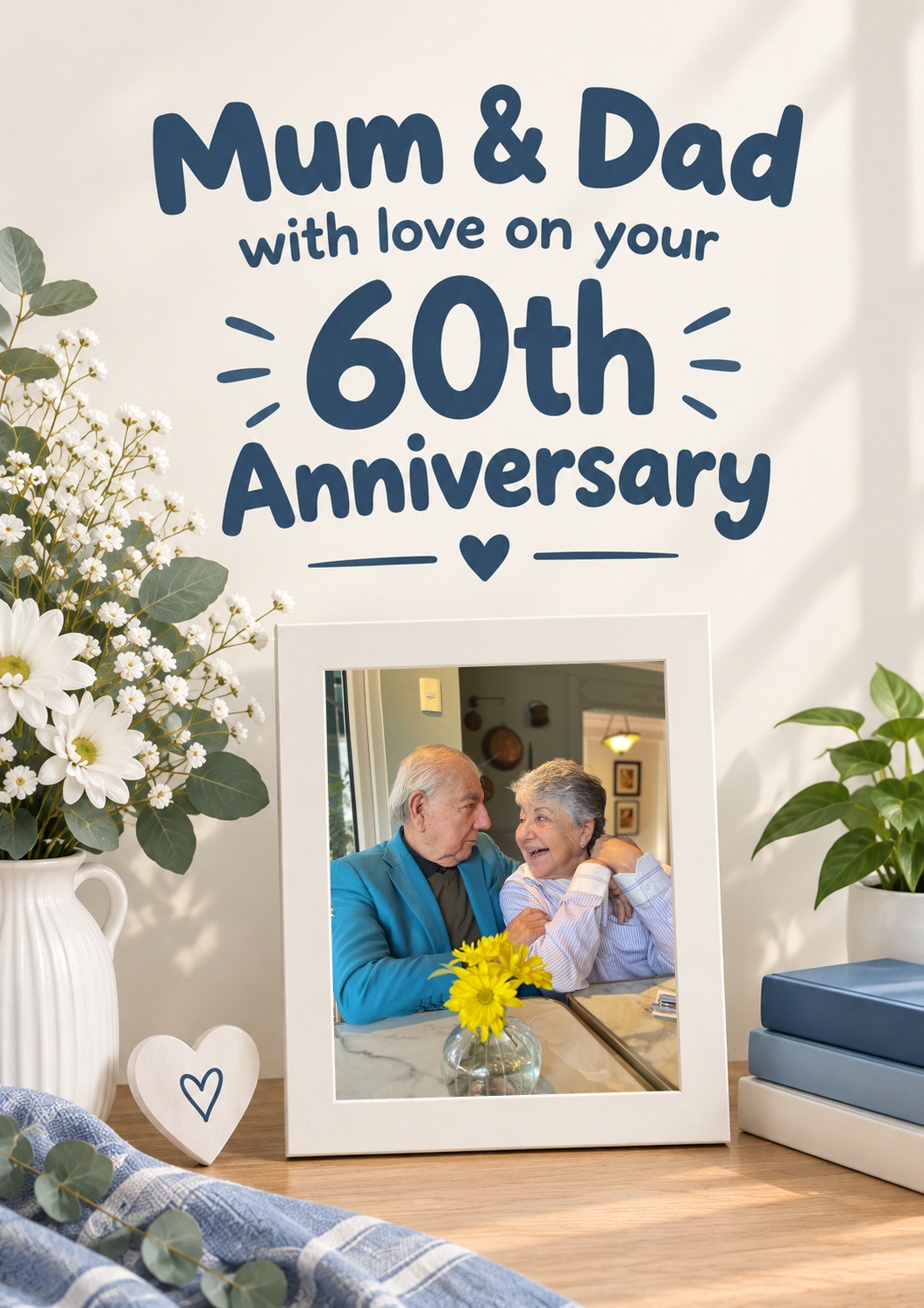 Mum and Dad 60th Anniversary Photo Upload Card