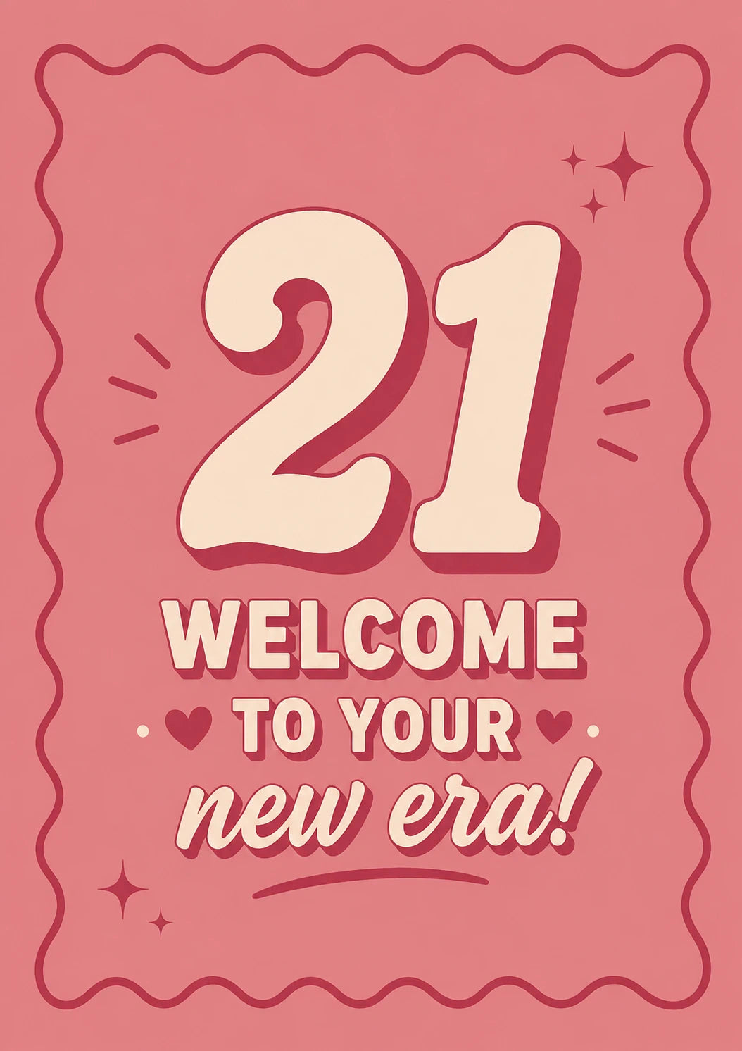 21 Welcome to Your New Era 21st Birthday Card for Her