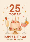 Load image into Gallery viewer, Birthdays - Personalised Card — with punch holes
