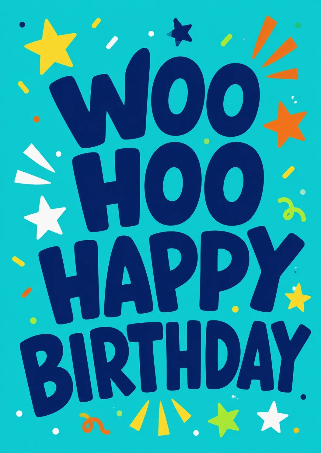 Birthdays - Personalised Card — with punch holes