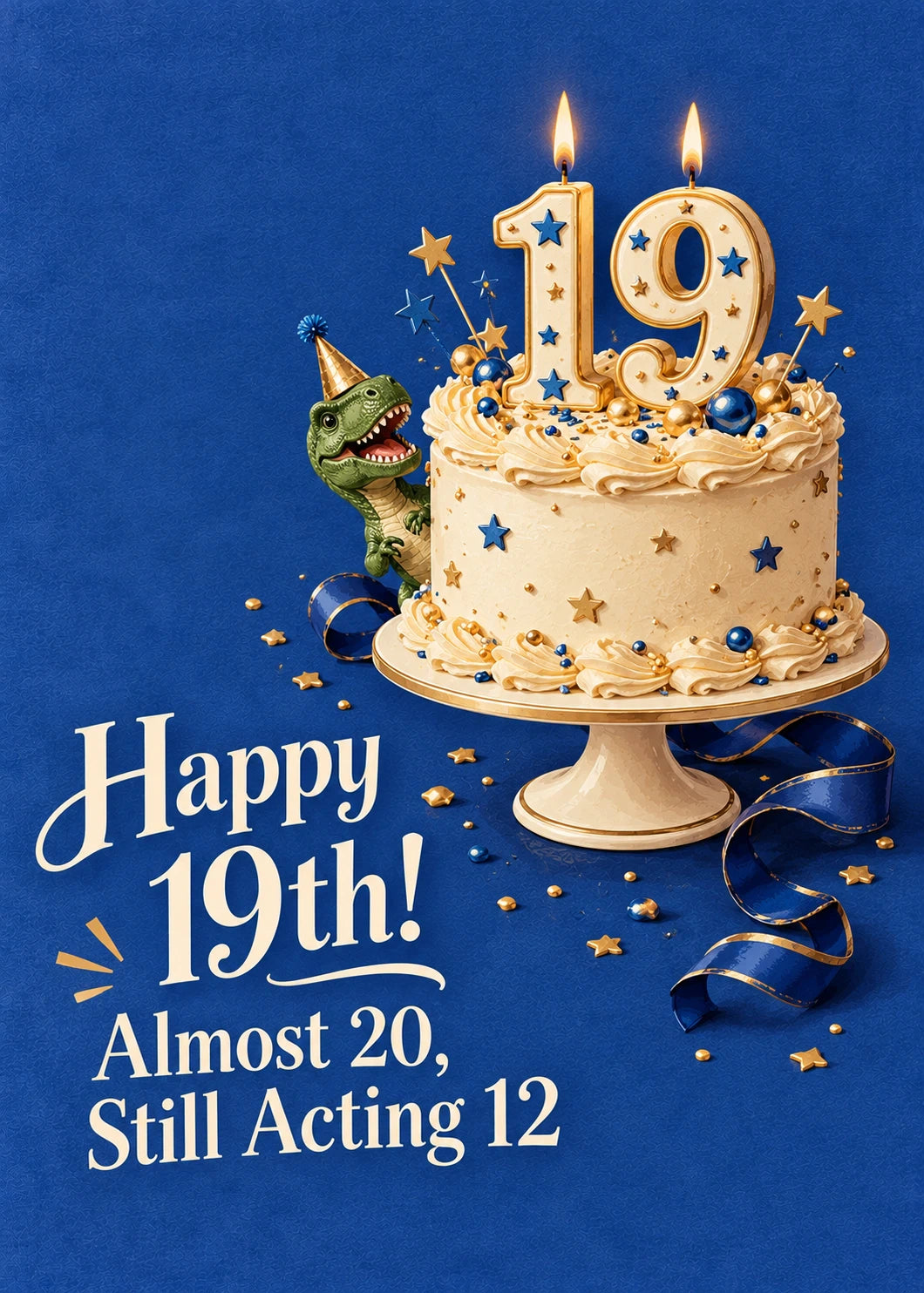 Funny Almost 20 Still Acting 12 19th Birthday Card