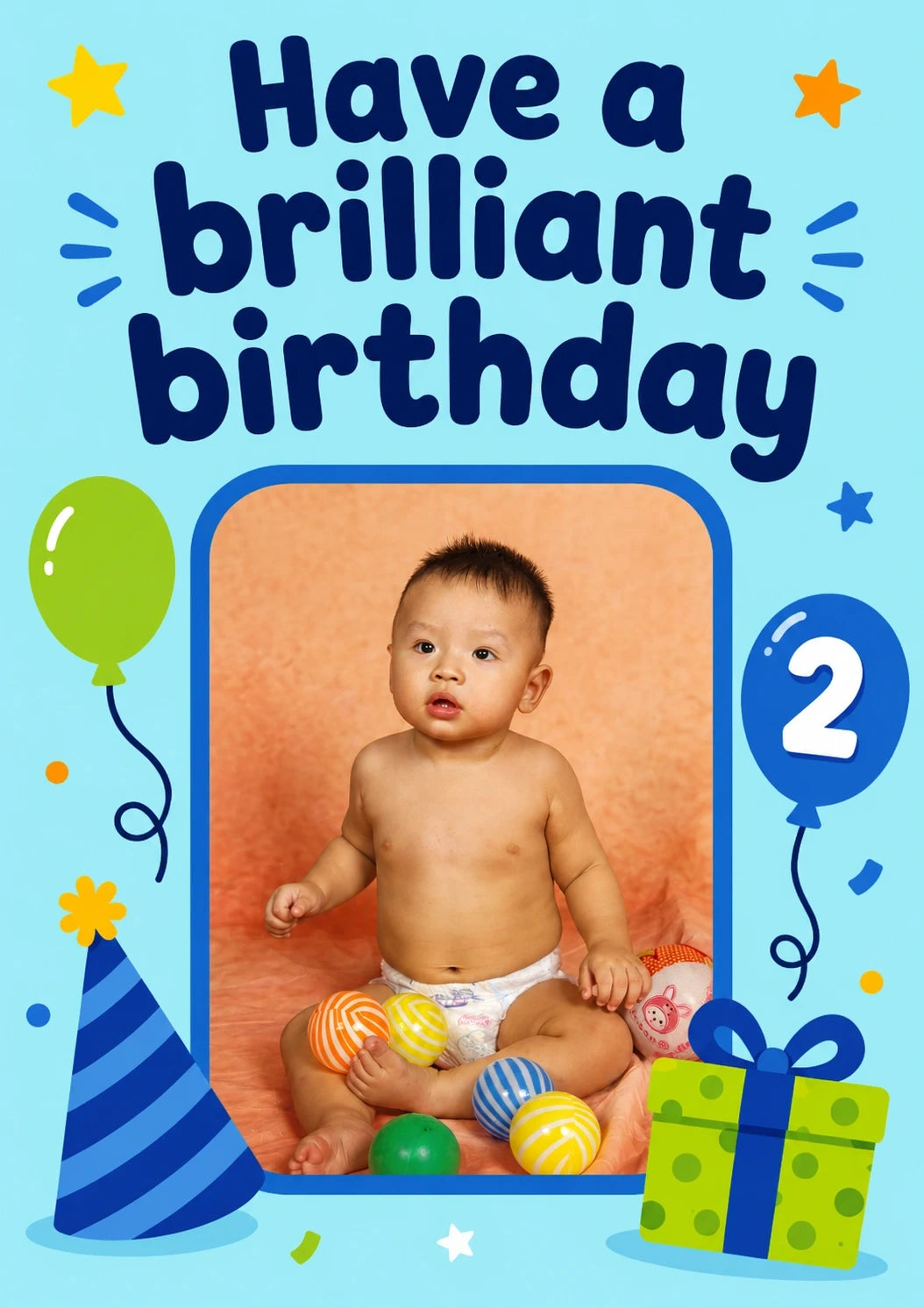 Birthdays - Personalised Card — with punch holes
