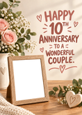 Load image into Gallery viewer, Anniversary - Personalised Card — with punch holes
