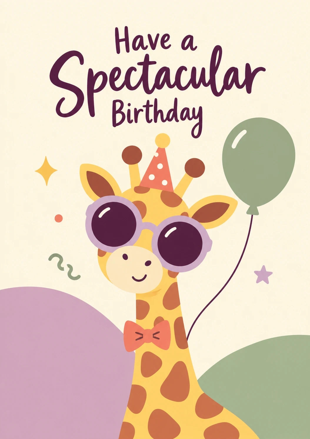 Birthdays - Personalised Card — with punch holes