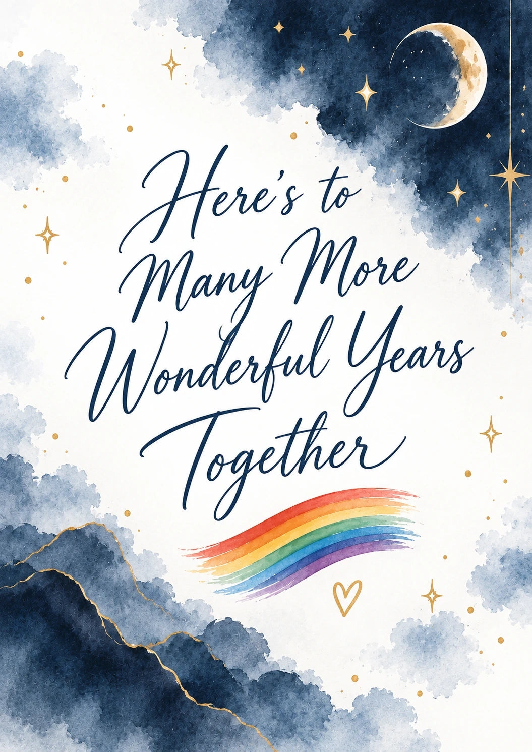 Anniversary - Personalised Card — with punch holes