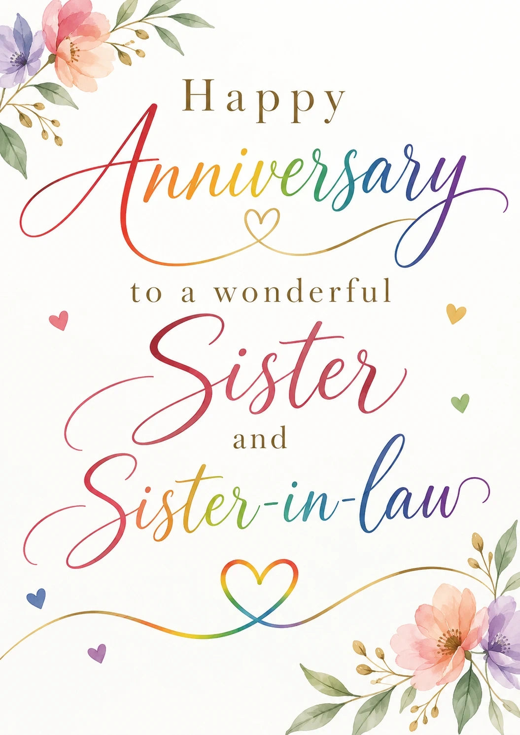 Anniversary - Personalised Card — with punch holes