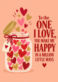 Load image into Gallery viewer, Valentine's day - Personalised Card — with punch holes
