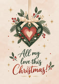 Load image into Gallery viewer, Christmas - Personalised Card — with punch holes
