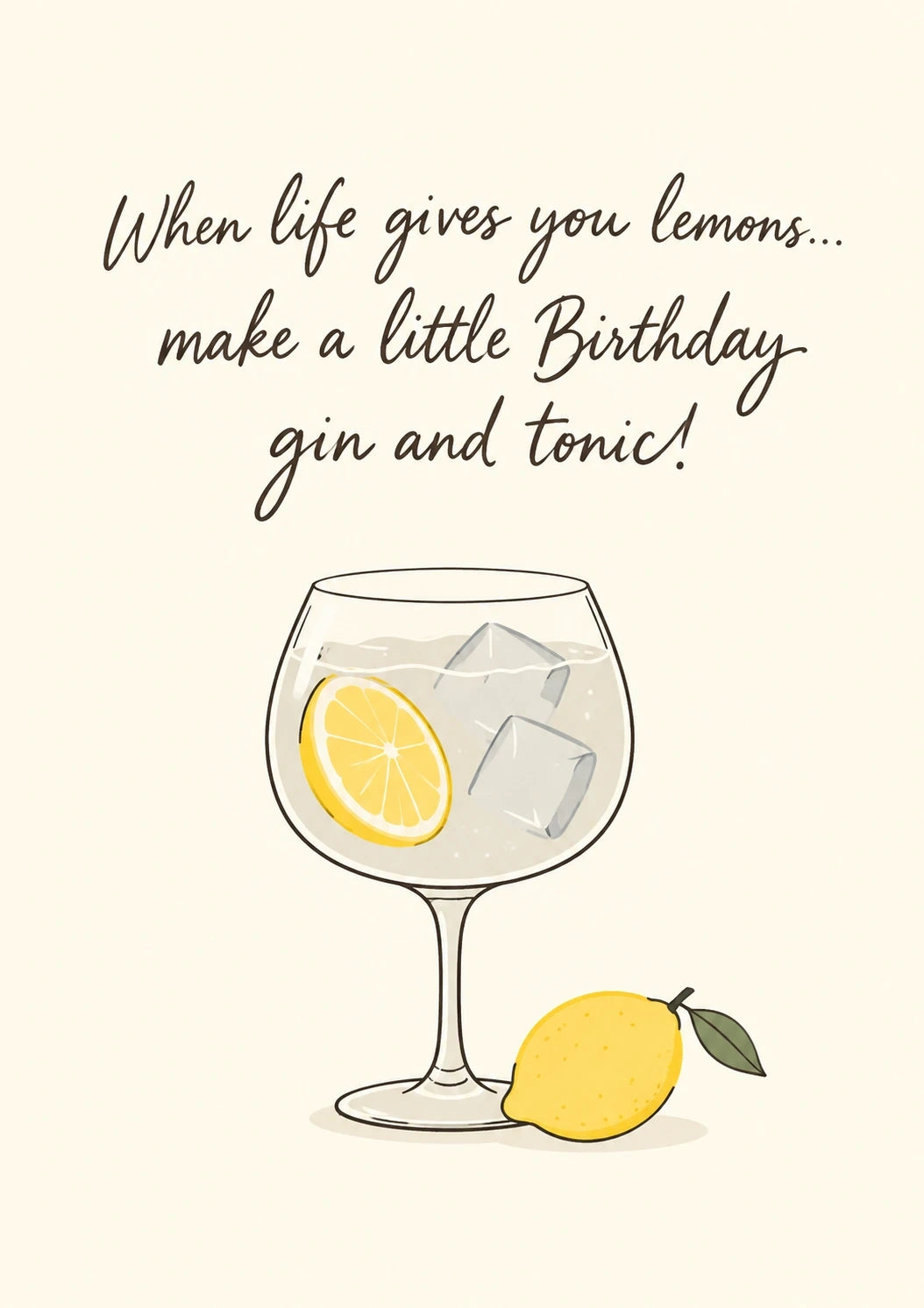 Birthdays - Personalised Card — with punch holes