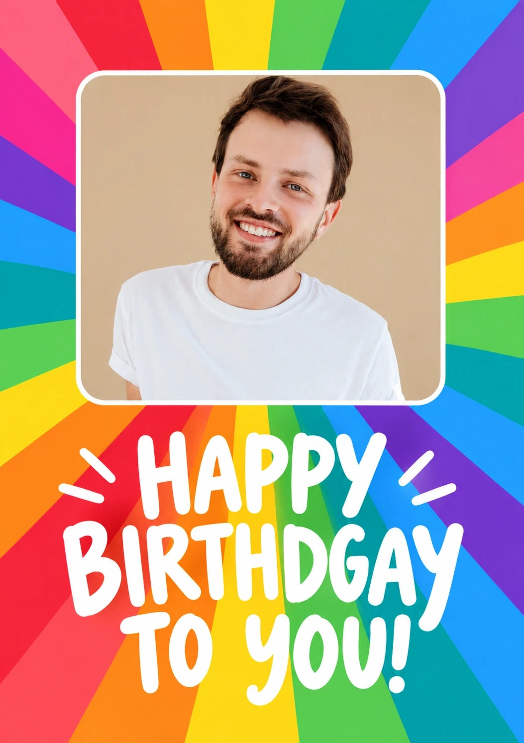 Birthdays - Personalised Card — with punch holes