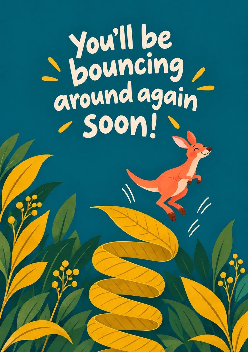 Get well soon! - Personalised Card — with punch holes