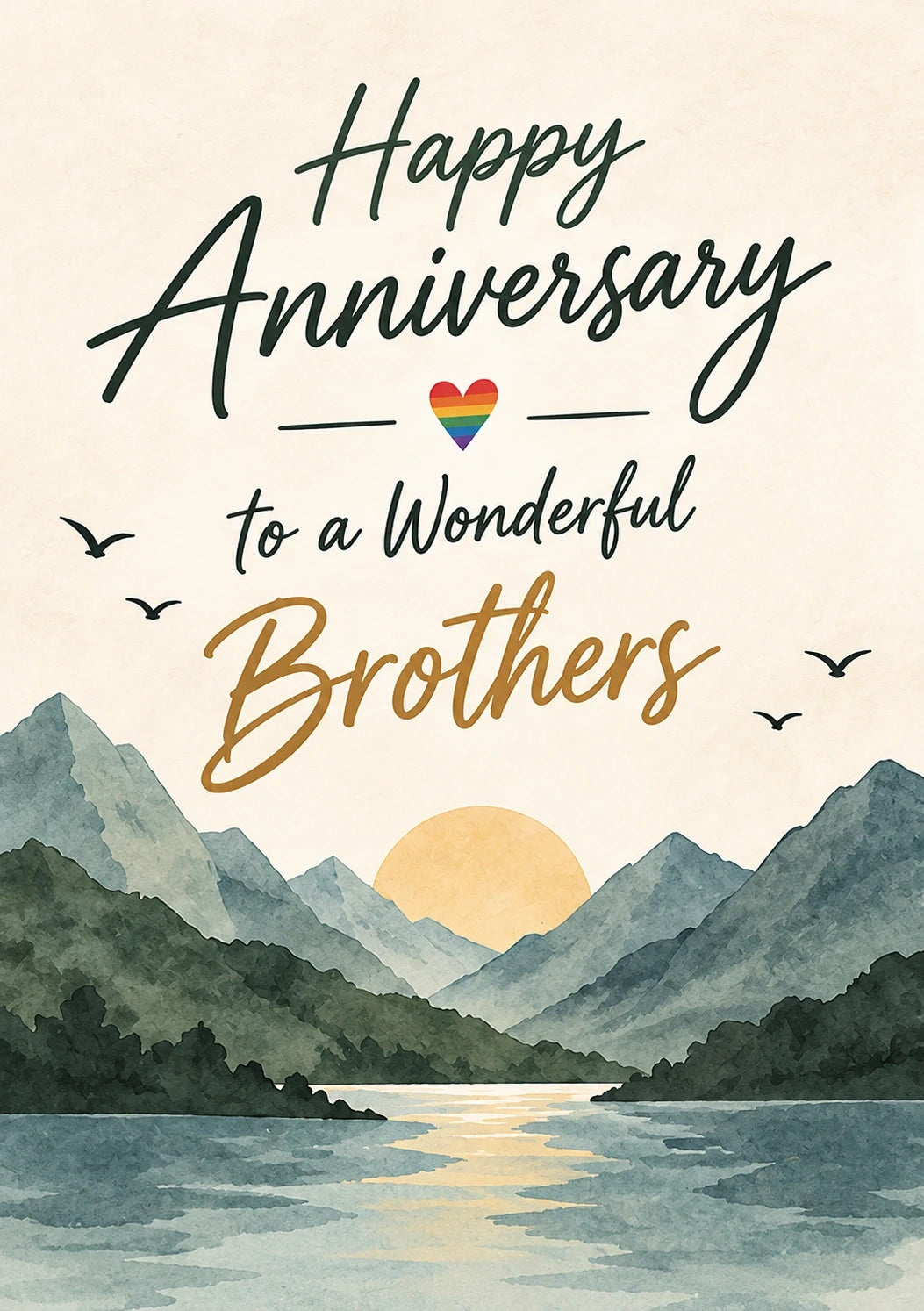 Anniversary - Personalised Card — with punch holes