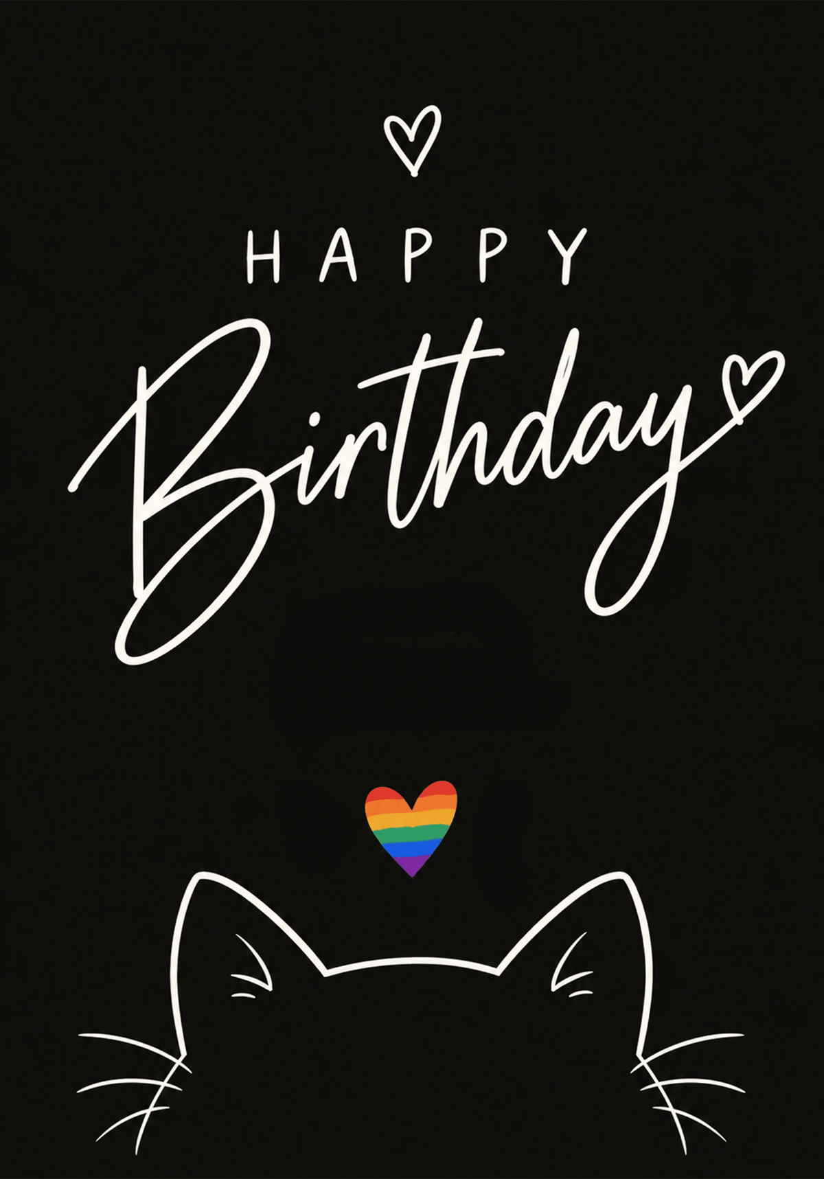 Birthdays - Personalised Card — with punch holes