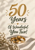 Load image into Gallery viewer, Anniversary - Personalised Card — with punch holes
