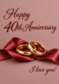 Load image into Gallery viewer, Anniversary - Personalised Card — with punch holes
