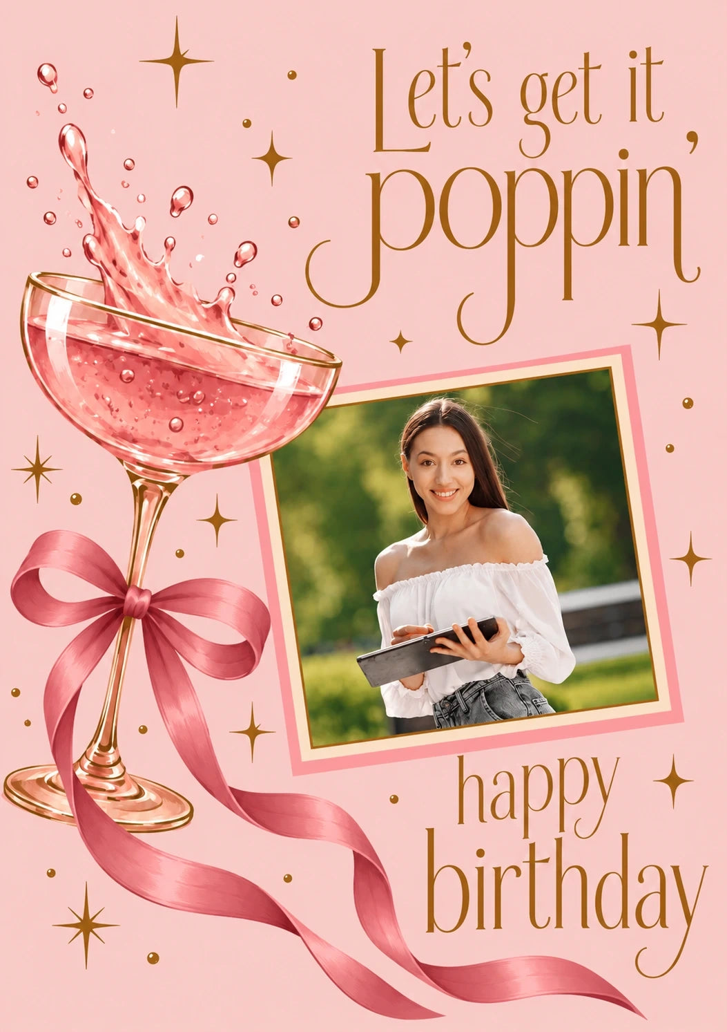 Birthdays - Personalised Card — with punch holes